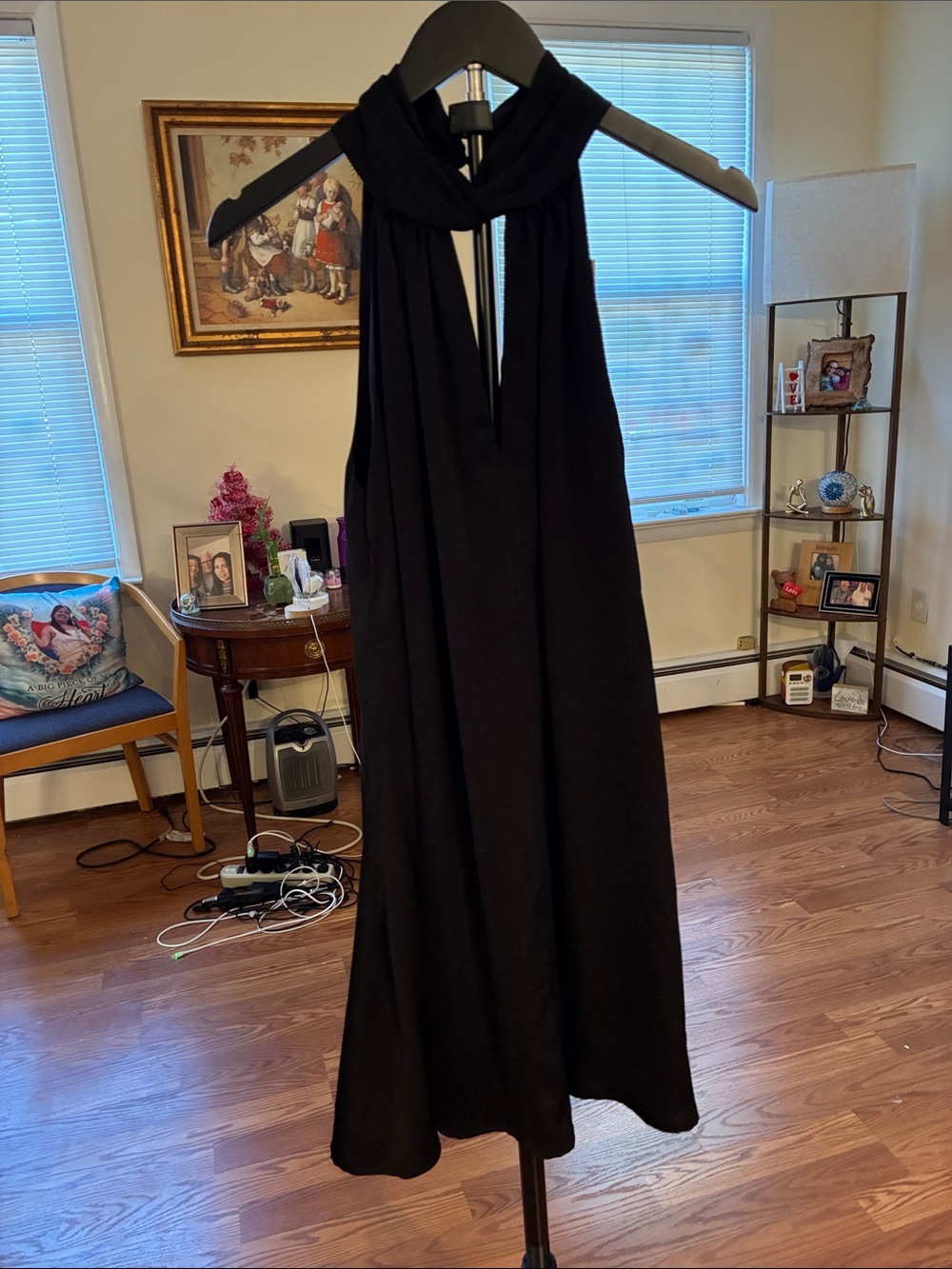 Banana Republic Black Halter Midi Dress